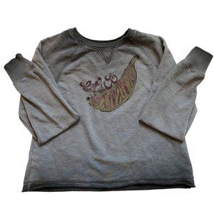 Anthropologie Saturday Sunday Let's Go Bananas Gray Sweatshirt Size Medium